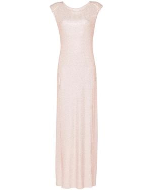 MITILIANE COUTURE Rhinestone-Embellished Maxi Dress - Pink