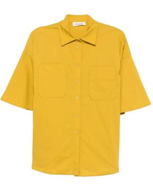 MOUTAKI Flutter-Sleeve Shirt - Yellow