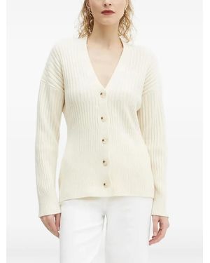 Bruuns Bazaar Ribbed Cardigan - White