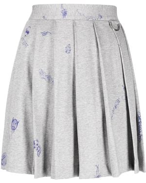 Vetements グラフィック ミニスカート - グレー