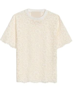 A PAPER KID Lace T-Shirt - White