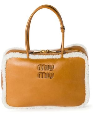 Miu Miu Beau Tote Bag - Orange