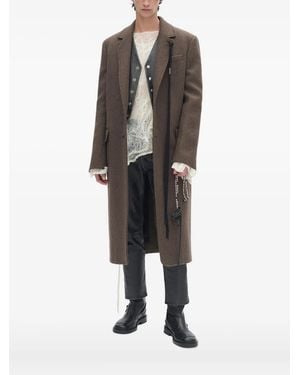Ann Demeulemeester Melton Wool Coat - Grey
