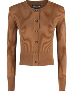 Roberto Collina Ribbed Button Cardigan - Brown