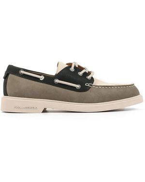 KARL LAGERFELD Colour-Block Boat Shoes - White