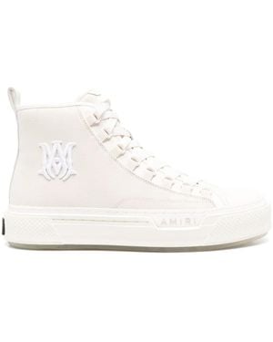 Amiri Ma Court Leather-Trimmed Trainers - White