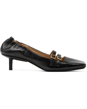 Marsèll Schiacciata Square-Toe Court Shoes - Black
