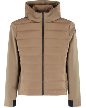 Rrd Giacca Trapuntata Con Cappuccio - Marrone