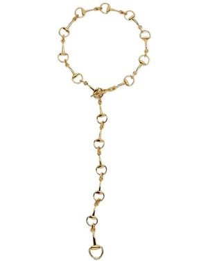 Gucci Collar De Cadena Con Detalle Horsebit - Blanco