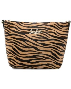 MC2 Saint Barth Zebra-Print Pony-Hair Shoulder Bag - Natural
