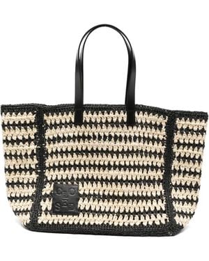 Closed Woven Tote Bag - White