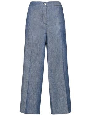 Elena Miro Cropped Trousers - Blue