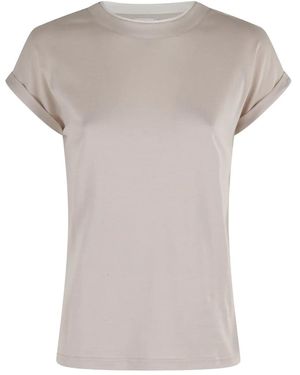 Eleventy Rolled-Cuff Cotton T-Shirt - Grey