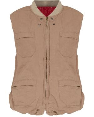 Maison Margiela Linen-Blend Waistcoat - Brown