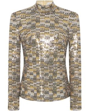 Rosetta Getty Col Roulé À Sequins - Multicolour