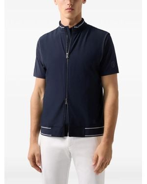 Bogner Mahdi Striped-Trim Gilet - Blue