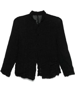 Daniela Gregis Textured Button-Front Jacket - Black