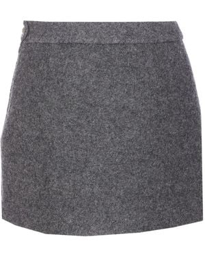 DUNST Minirock mit Reißverschluss - Grau