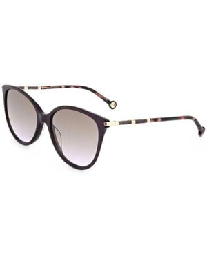 Carolina Herrera Tortoiseshell-Effect Cat-Eye Sunglasses - Metallic