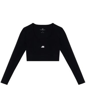 Balenciaga クロップドトップ - ブラック