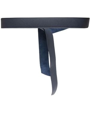 Niu Leather Tie-End Belt - Blue