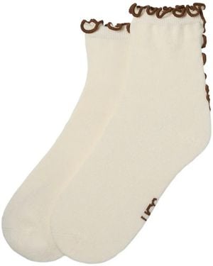 UGG Karsyn Lettuce-Edge Socks - Natural