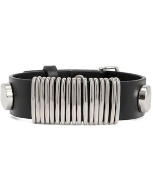 Jil Sander Bracelet En Cuir À Boucle - Blanc