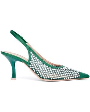 Malone Souliers Pumps Vesper Con Cristalli 70Mm - Verde