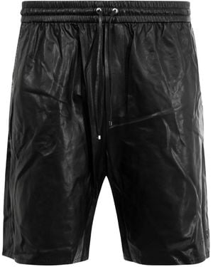 Amiri Drawstring leather shorts - Schwarz