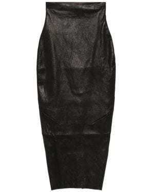 Rick Owens Panelling Midi Skirt - Black