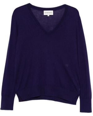 Bompard V-Neck Sweater - Blue