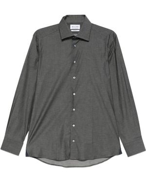 Sand Mélange-Effect Shirt - Grey