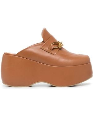Rosetta Getty Platform Clog Loafers - Brown