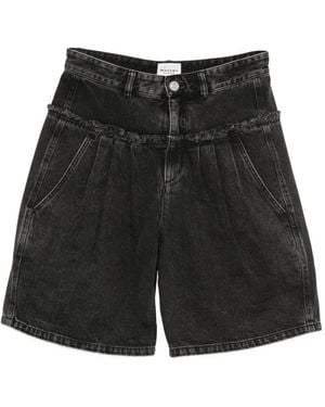 Isabel Marant Iselle Frayed-Details Shorts - Black