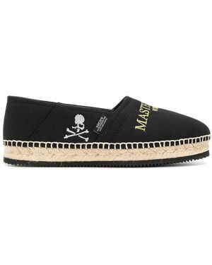 MASTERMIND WORLD Logo Embroidered Espadrilles - Black