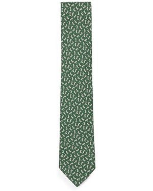 Ferragamo Animali Tie - Grün