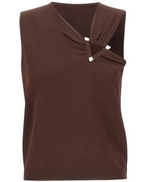 Kaos Haut À Design Asymétrique - Brown