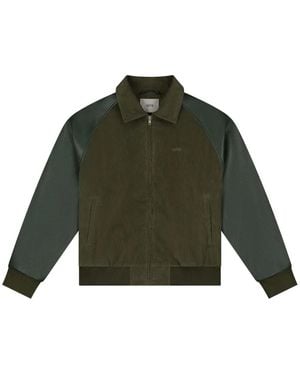 Arte' Corduroy Bomber Jacket - Green