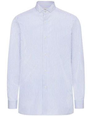 Maison Margiela Four Stitches Striped Cotton Shirt - White