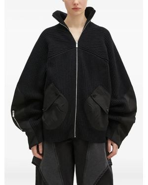 A.A.Spectrum光谱 Saxon Cardigan Mit Gerippten Einsätzen - Schwarz