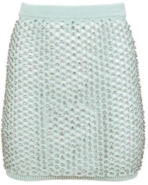Fleur du Mal Embellished Mini Skirt - Blue