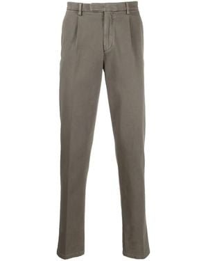 Boglioli Mid-Rise Straight Leg Trousers - Grey