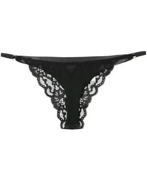 Fleur du Mal Charlotte Seamless String Cheeky Lingerie Set - Black