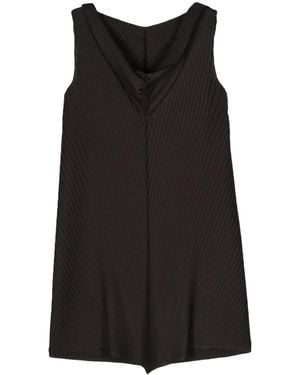 Issey Miyake Paper Like Pleats Mini Dress - Black