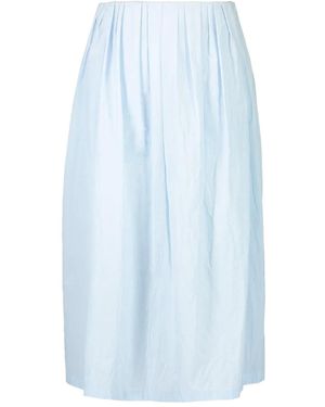 ODEEH Gathered Midi Skirt - Blue