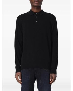 XC Knitted Polo Shirt - Black