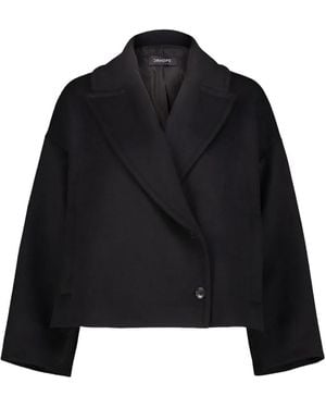 DR. HOPE Double-Breasted Cropped Jacket - Black