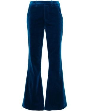 Zadig & Voltaire Flared Velvet Trousers - Blue