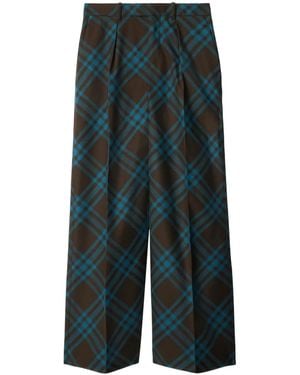 Burberry Wool Tailored Pants - Green