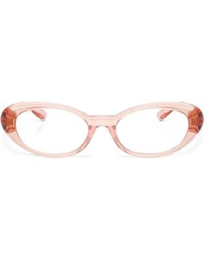 Versace Oval-Frame Glasses - Pink